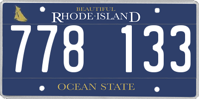 RI license plate 778133