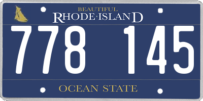 RI license plate 778145
