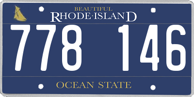 RI license plate 778146