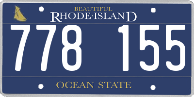 RI license plate 778155