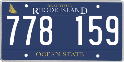 RI license plate 778159
