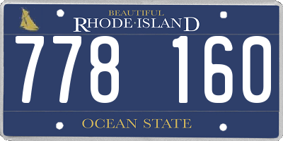 RI license plate 778160
