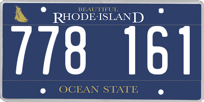 RI license plate 778161