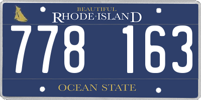 RI license plate 778163