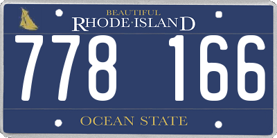 RI license plate 778166