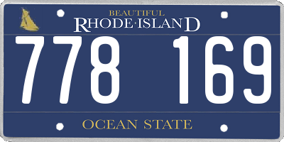 RI license plate 778169