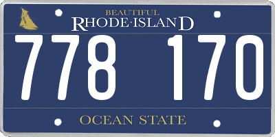 RI license plate 778170