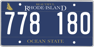 RI license plate 778180