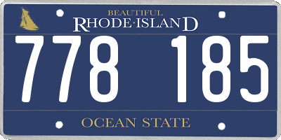 RI license plate 778185