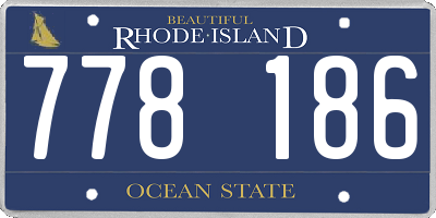RI license plate 778186