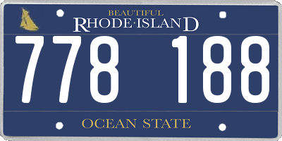 RI license plate 778188
