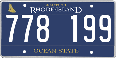 RI license plate 778199