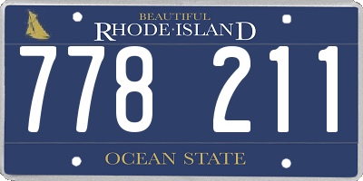RI license plate 778211