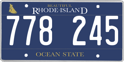 RI license plate 778245