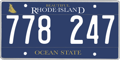 RI license plate 778247