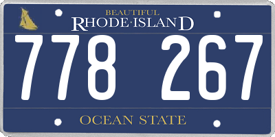 RI license plate 778267