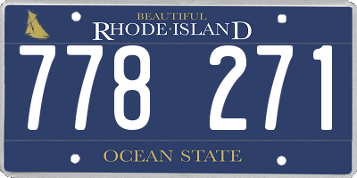 RI license plate 778271