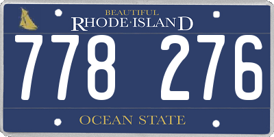 RI license plate 778276