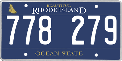 RI license plate 778279