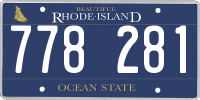 RI license plate 778281