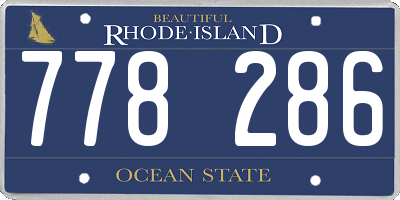 RI license plate 778286
