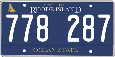 RI license plate 778287