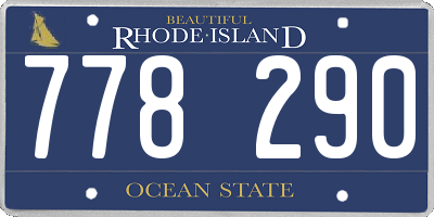 RI license plate 778290