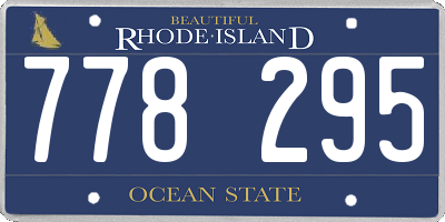 RI license plate 778295