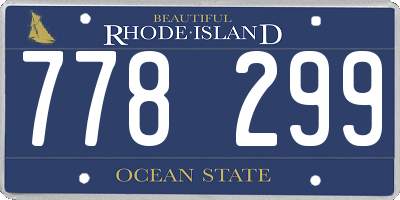 RI license plate 778299