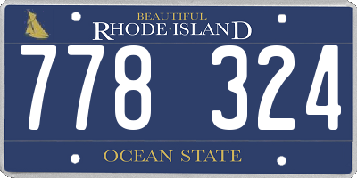 RI license plate 778324