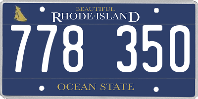RI license plate 778350