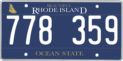 RI license plate 778359