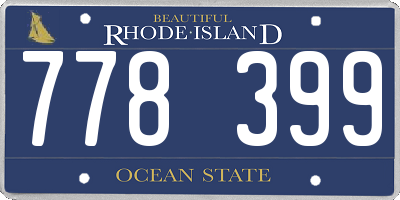 RI license plate 778399