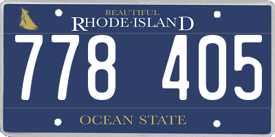 RI license plate 778405