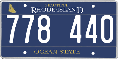 RI license plate 778440