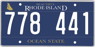 RI license plate 778441
