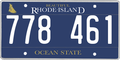 RI license plate 778461