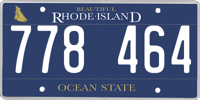 RI license plate 778464