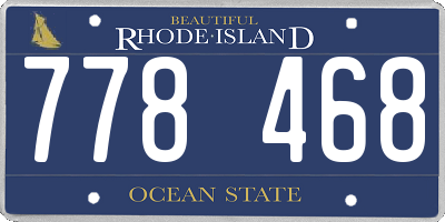 RI license plate 778468
