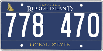 RI license plate 778470