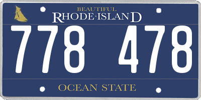 RI license plate 778478
