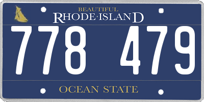 RI license plate 778479
