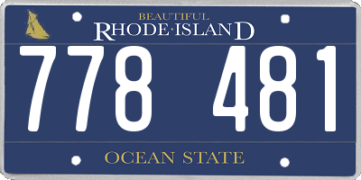 RI license plate 778481