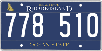 RI license plate 778510