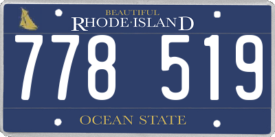 RI license plate 778519