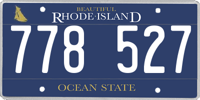 RI license plate 778527