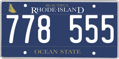 RI license plate 778555