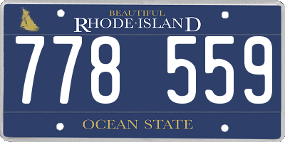 RI license plate 778559