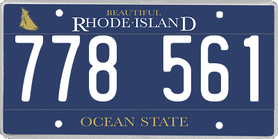 RI license plate 778561