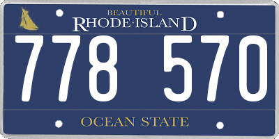 RI license plate 778570